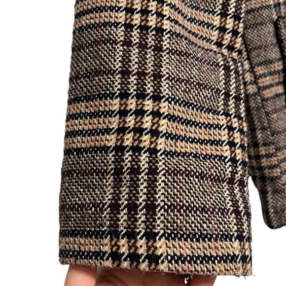 Girls Coat Size 10 Plaid Wool Blend Faux Fur Hood Full Zip Jessica Simpson - Picture 5 of 10